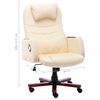 vidaXL Uredska stolica od umjetne kože krem