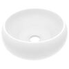 vidaXL Luksuzni okrugli umivaonik mat bijeli 40 x 15 cm keramički