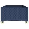 vidaXL Vrtna sadilica s kotačima plava siva 150x80x54 cm PP