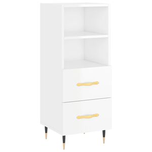 vidaXL Komoda sjajna bijela 34,5 x 34 x 90 cm od konstruiranog drva
