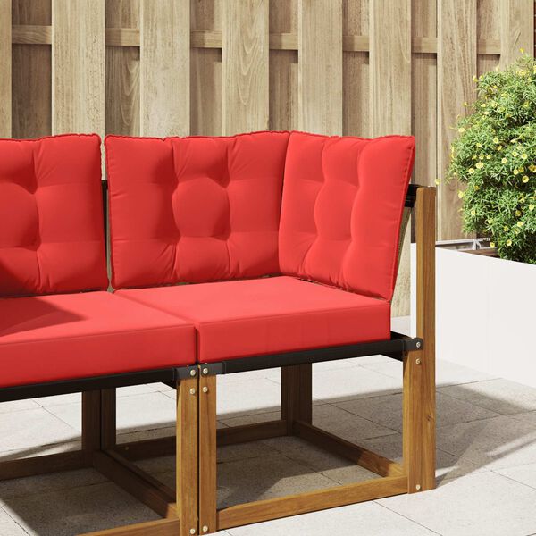 vidaXL Jastuk za vanjsku sofU 3 pcs Crvena Poliester