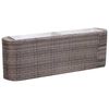 vidaXL Vrtna sadilica 120 x 24 x 40 cm od poliratana siva