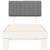 vidaXL Krevetni okvir s tapiciranim uzglavljem Svijetlo siva
