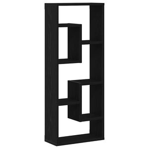 vidaXL Zidna polica crni hrast 36x16x90 cm inženjerski drvo