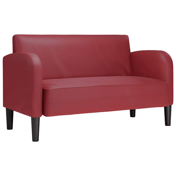 vidaXL Dvosjed Sofa vino crvena 110 cm umjetna koža