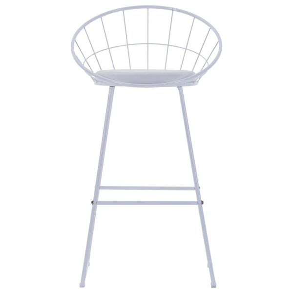 vidaXL Barske stolice od umjetne kože 2 kom bijele