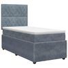 vidaXL Boxspring krevet s madracem Tamnosiva Jjedan Bar&scaron;un