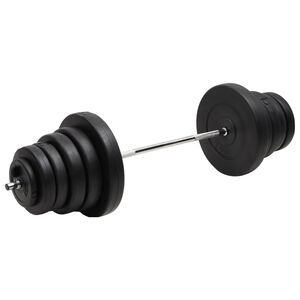 vidaXL Dvoručni uteg s pločama 90 kg