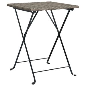 vidaXL Sklopivi bistro stol sivi 55 x 54 x 71 cm od poliratana