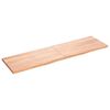 vidaXL Stolna ploča svjetlosmeđa 180x50x(2-4) cm tretirana hrastovina