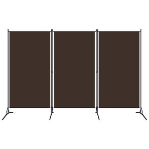 vidaXL Sobna pregrada s 3 panela smeđa 260 x 180 cm