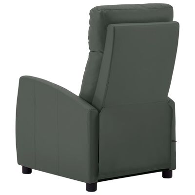 vidaXL Električna masažna fotelja od umjetne kože siva