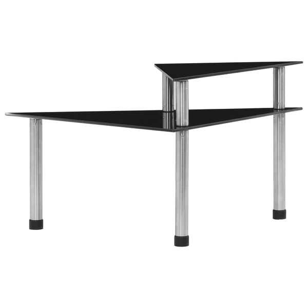 vidaXL Kuhinjske police crne 49,5 x 35 x 26 cm od kaljenog stakla