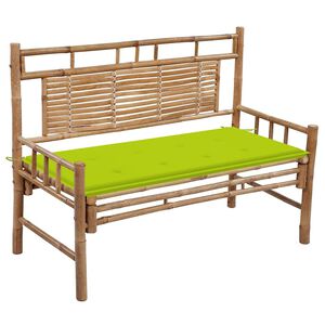 vidaXL Vrtna klupa s jastukom 120 cm od bambusa