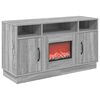 vidaXL Električni kamin Siva Sonoma 100 x 33 x 55 cm Konstruirano drvo