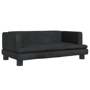 vidaXL Dječja fotelja crna 80 x 45 x 30 cm bar&scaron;unasta