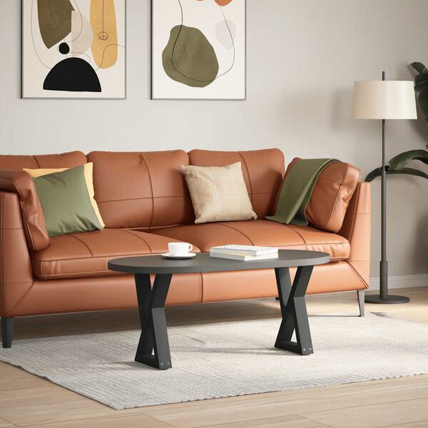 vidaXL Noge za klub stolić 2 kom Crne 38 x (42-43,3) cm Čelične