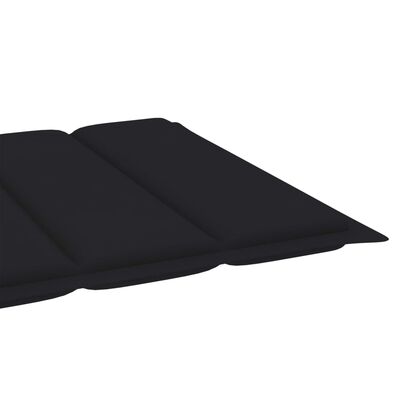 vidaXL Ležaljka za sunčanje sa stolićem i jastukom od masivne tikovine