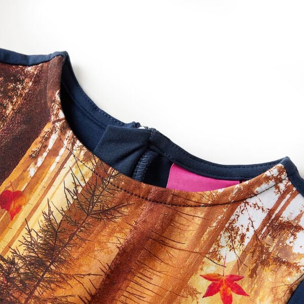 Dječja haljina s dugim rukavima modra 116