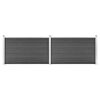 vidaXL Set panela za ogradu WPC 353 x 105 cm crni
