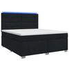 vidaXL Boxspring krevet s madracem Crna 140 x 200 cm Tkanina