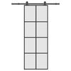 vidaXL Klizna vrata s priborom 76 x 205 cm od ESG stakla i aluminija