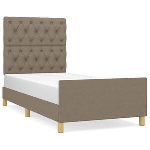 vidaXL Okvir za krevet bez madraca smeđesivi 80x200cm od tkanine