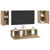 vidaXL Set TV komoda Zidne 4 pcs hrast artisan 30.5 x 30 x 60 cm