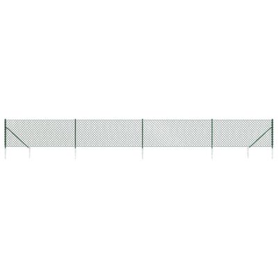 vidaXL Žičana ograda sa šiljastim držačima zelena 0,8 x 10 m