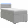 vidaXL Boxspring krevet s madracem Svjetlosiva 80 x 200 cm Tkanina