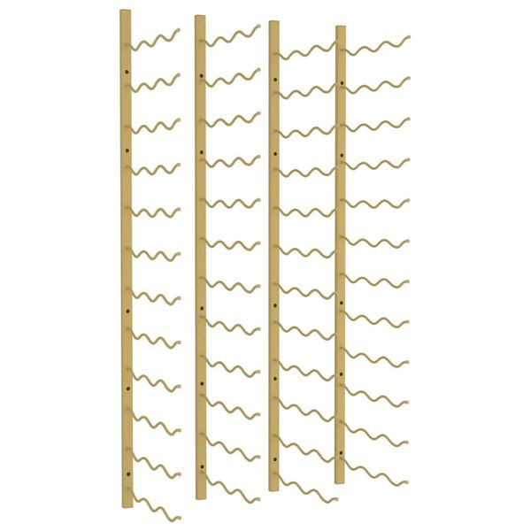 vidaXL Zidni stalak za vino za 36 boca 2 kom zlatni željezni