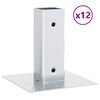 vidaXL Postolja za stupove kvadratna 12 kom 46x46 mm pocinčani čelik
