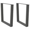 vidaXL Noge za blagovaonski stol V-oblika 2 kom antracit 80 x (72-73,3) cm čelik