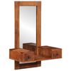 vidaXL Zidno ogledalo s ladicama 60x33x90 cm puno drvo bagrem