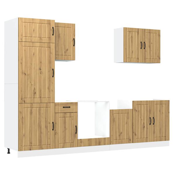 vidaXL 7-dijelni set kuhinjskih ormarića Lucca konstruiranog drva