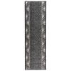 vidaXL Trkački tepih FLORNES Tkani Siva Zigzag 67 x 150 cm PP 7 mm