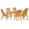 vidaXL 7-dijelni vrtni blagovaonski set 180x90x75 cm od masivnog bagremovog drva