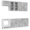 vidaXL Kuhinjska jedinica LYON 8 pcs Betonska siva Konstruirano drvo
