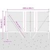 vidaXL Stup za ogradu Siva 25 x 1 m (mreža 40 x 40 mm) Čelik i PVC