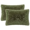 vidaXL Presvlaka za jastuk 2 pcs HEERLEN Zelena 50 x 70 cm PV flis
