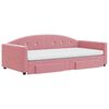 vidaXL Dnevni krevet na razvlačenje ružičasti 100 x 200 cm bar&scaron;unasti