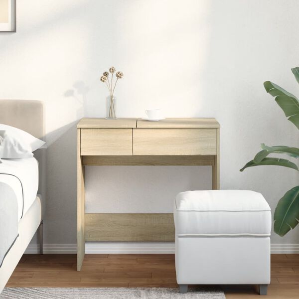 vidaXL Toaletni stolić s ogledalom boja hrasta sonome 73x46,5x120 cm