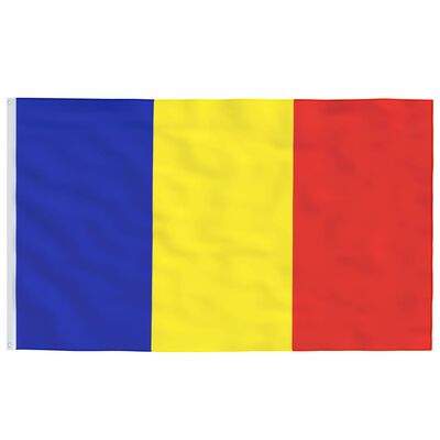 vidaXL Rumunjska zastava s aluminijskim stupom 6,2 m