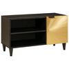 vidaXL TV ormar Crna i zlatna 80 x 33 x 46 cm Konstruirano drvo