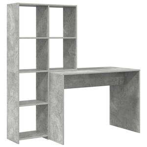 vidaXL Stol Betonski sivi 138,5 x 55 x 143 cm Konstruirano drvo