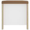 vidaXL Kutija za pohranu s jastukom bijela/hrast 105x40x45 cm iverica