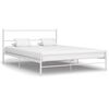 vidaXL Okvir za krevet bijeli metalni 120 x 200 cm