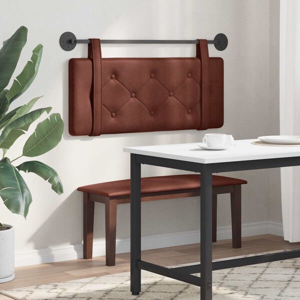 vidaXL Držeće uzglavlje Zidne Sjajno smeđa 100 cm Antikni PU