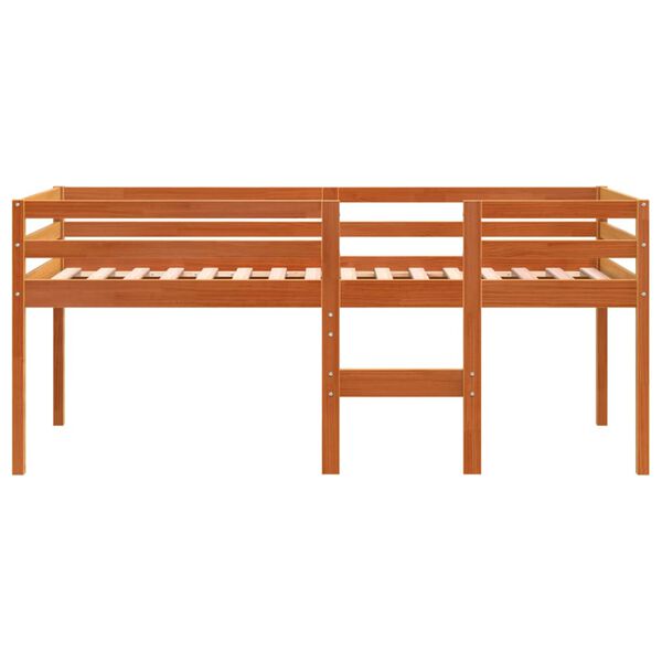 vidaXL Visoki krevet voštano smeđi 80x200 cm od masivne borovine