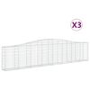 vidaXL Lučne gabionske ko&scaron;are 3 kom 400x30x80/100 cm pocinčano željezo